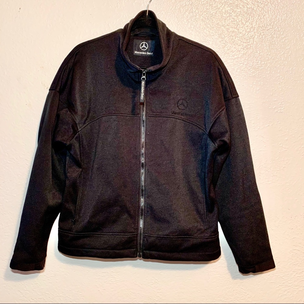 Men’s Black Mercedes Pullover Zip up Jacket
